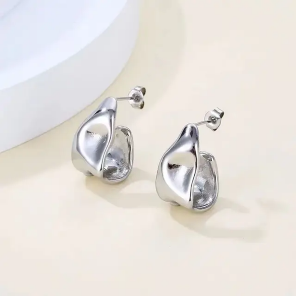 Gold Molten C Shape hoops