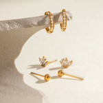 Load image into Gallery viewer, Lotus Earring stack