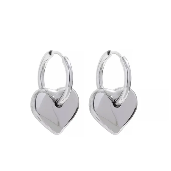 Chunky heart hoops