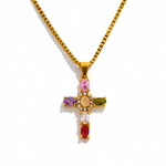 Load image into Gallery viewer, Jewelled Cross necklace
