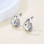 Load image into Gallery viewer, Gold Molten C Shape hoops
